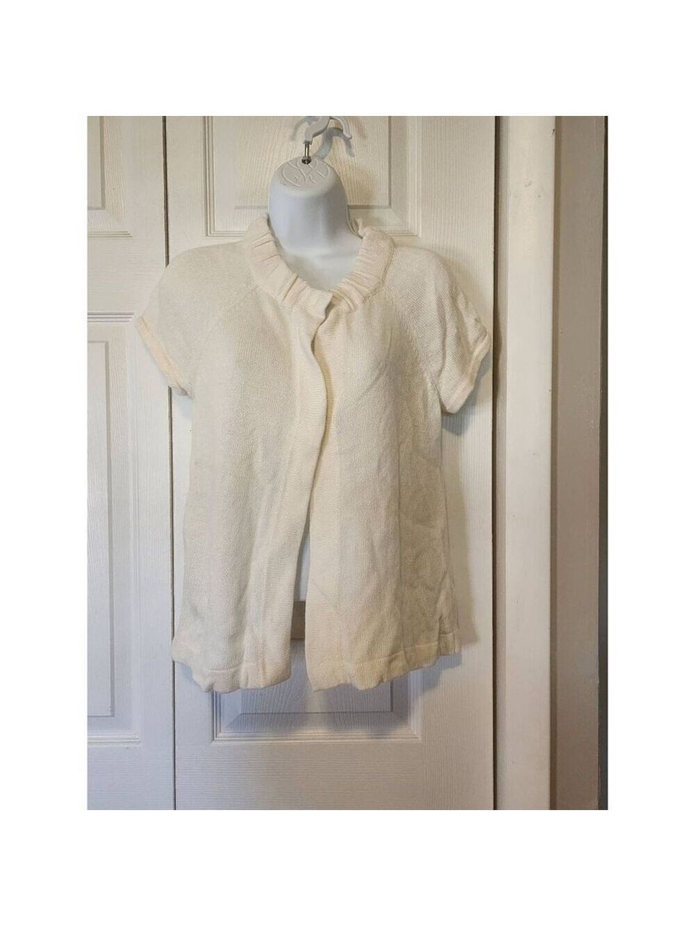 Ann Taylor Loft White Cardigan